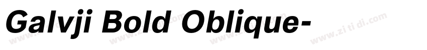 Galvji Bold Oblique字体转换